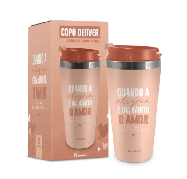 Copo Térmico Emborrachado 450ml – Quando a Alegria
