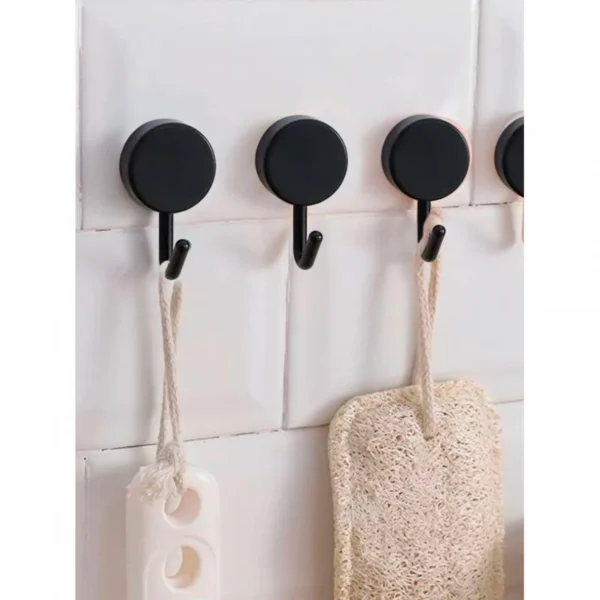 10 Ganchos Adesivos Lyor Preto 4 cm Sem Furar Parede Multius - Imagem 8