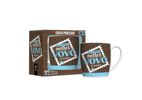 Caneca Porcelana Urban 300 ml Avô o Melhor da Família