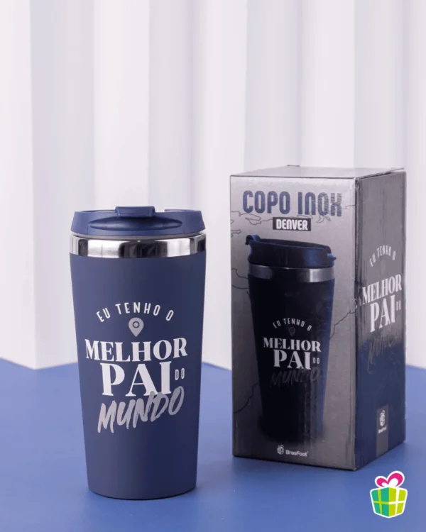 Copo Térmico Emborrachado 450ml – Eu Tenho o Melhor Pai - Imagem 4