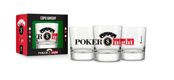 Copo Whisky 310 ml Poker Atol – Vidro para Jogadores