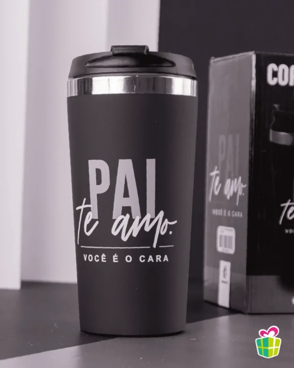 Copo Térmico Emborrachado 450ml – Pai Amigo - Imagem 4