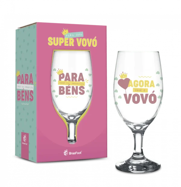 Taça Windsor Cristal 480 ml Tema Promovida a Vovó