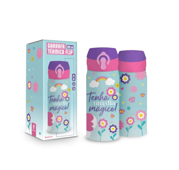 Garrafa Inox Kids 300 ml Flip Vácuo  Um Dia Mágico