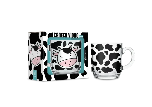 Caneca Elegance Mumu Vidro Térmico 300 ml Presente