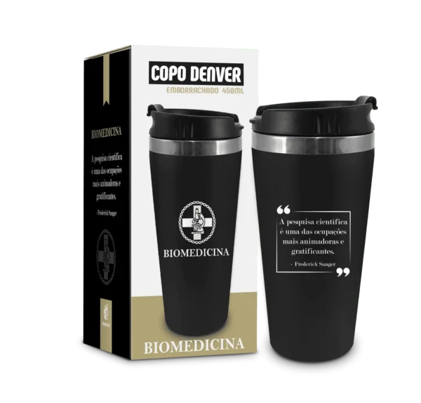 Copo Térmico Emborrachado 450ml – Cursos Biomedicina