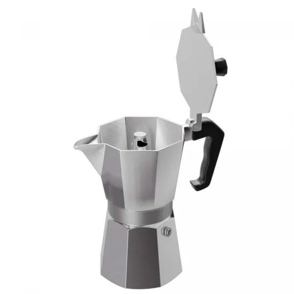 Cafeteira Italiana Lyor 6 Xícaras 250 ml Alumínio Resistente Cabo Antitérmico - Imagem 3