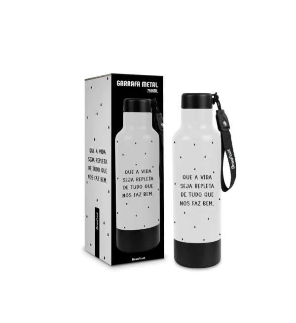 Garrafa Alumínio Steam 750 ml – Frase Tudo que Nos Faz Bem