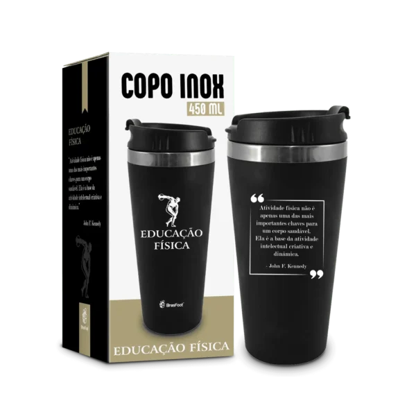 Copo Térmico Emborrachado 450ml – Cursos Educação Física
