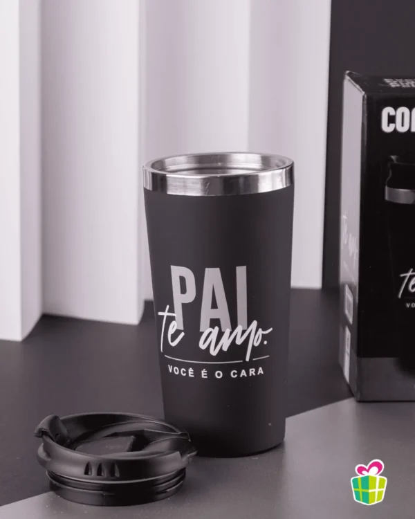 Copo Térmico Emborrachado 450ml – Pai Amigo - Imagem 3
