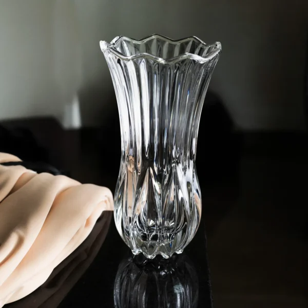 Vaso de Vidro Tulipa 22,5 cm Wolff – Elegância Transparente - Imagem 4