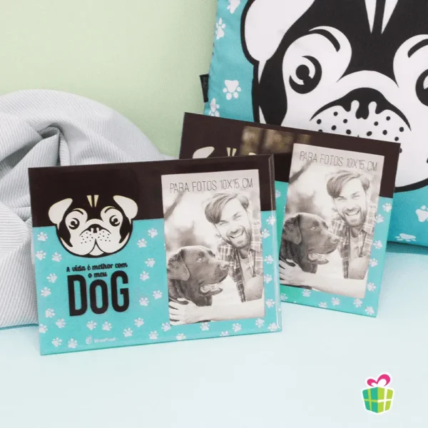 Porta-Retrato Dog 10 × 15 cm Azul – Décor Pet Lover - Imagem 3