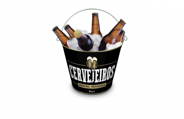 Balde de Gelo Decorado - Cervejeiros - Bebidas, Cerveja, Vinho