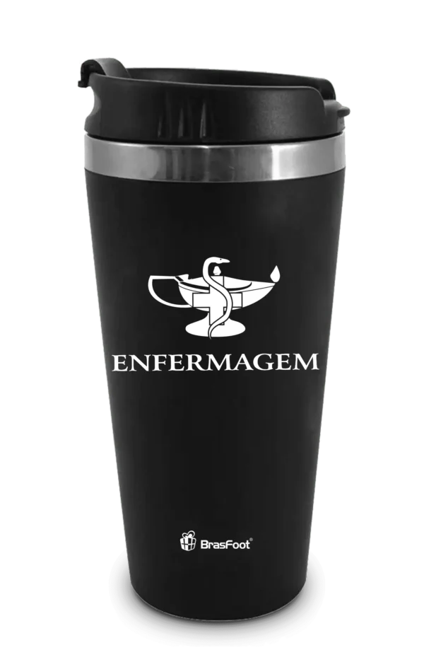 Copo Térmico Emborrachado 450ml – Cursos Enfermagem - Imagem 2