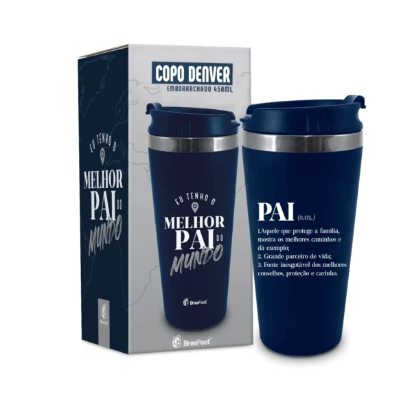 Copo Térmico Emborrachado 450ml – Eu Tenho o Melhor Pai