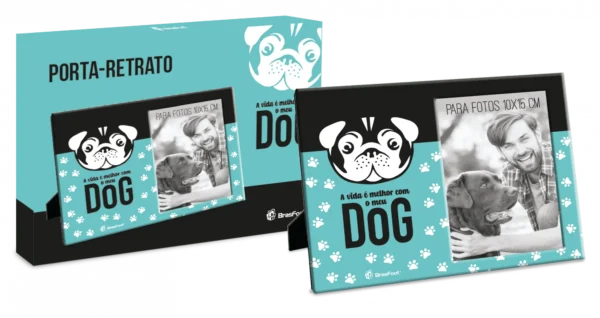 Porta-Retrato Dog 10 × 15 cm Azul – Décor Pet Lover
