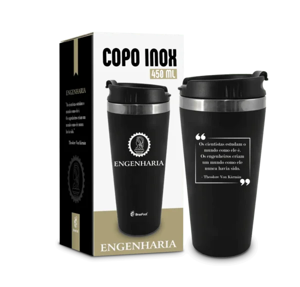 Copo Térmico Emborrachado 450ml – Cursos Engenharia