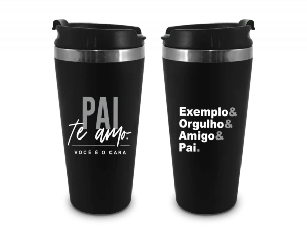 Copo Térmico Emborrachado 450ml – Pai Amigo - Imagem 2