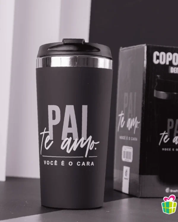 Copo Térmico Emborrachado 450ml – Pai Amigo - Imagem 5