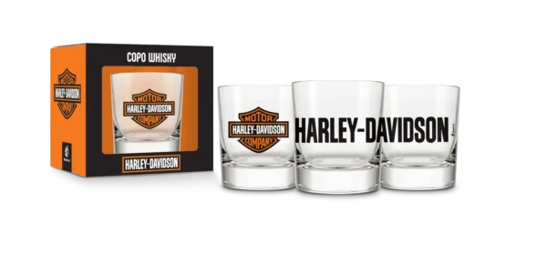 Copo Whisky 310 ml Harley-Davidson Vidro Atol Colecionável