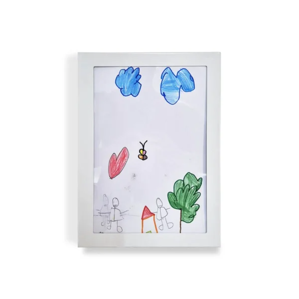 Quadro Caixa A4 Branco 31×22,5 cm Expositor Desenhos - Imagem 4