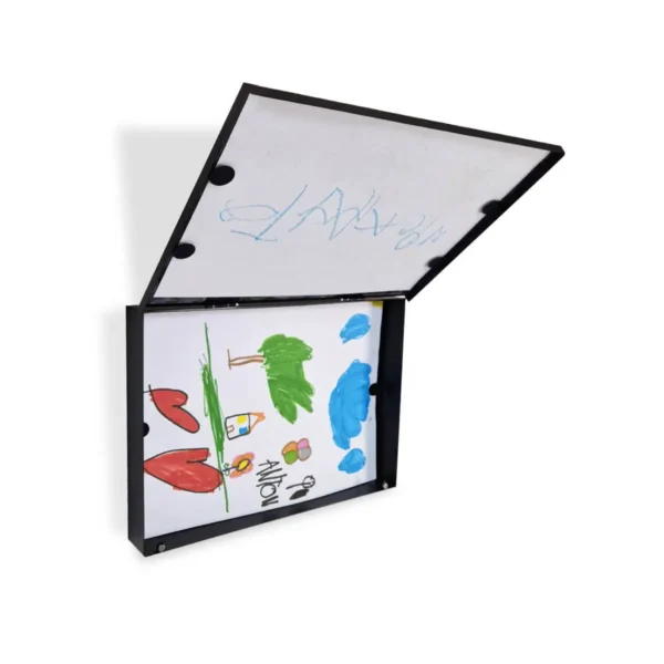 Quadro Caixa A4 para Desenhos 31×22,5 cm Aço/Acrílico - Imagem 2