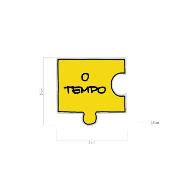 Ímãs Quebra-Cabeça 5 × 5 cm (4 un) “O Tempo se Encaixa” - Imagem 3