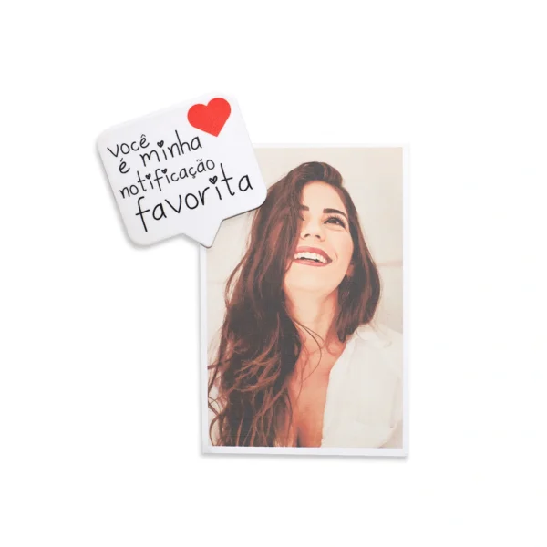 Ímã de Geladeira Amor – Notificação Favorita 7 × 7 cm - Imagem 2