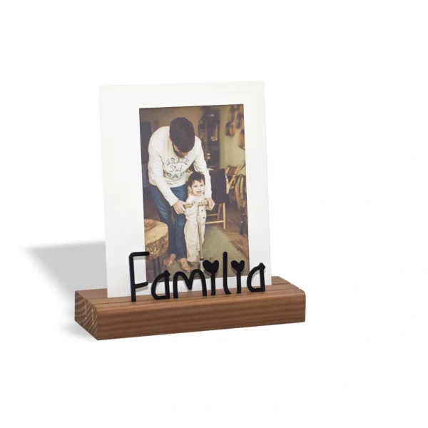 Porta-Retrato Família 10 x 15 cm Aço & Nogueira - Imagem 3