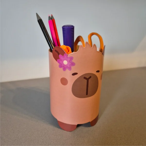 Porta-Caneta Capivara Tina 13,5 cm – Aço Colorido - Imagem 2