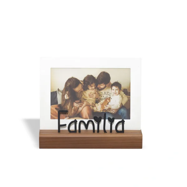 Porta-Retrato Família 10 x 15 cm Aço & Nogueira