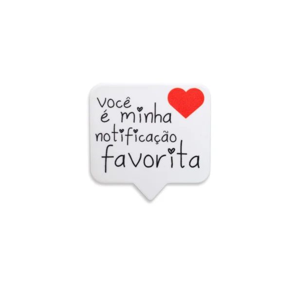 Ímã de Geladeira Amor – Notificação Favorita 7 × 7 cm - Imagem 3