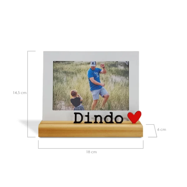 Porta-Retrato Dindo 10 × 15 cm Aço & Madeira Nogueira - Imagem 2